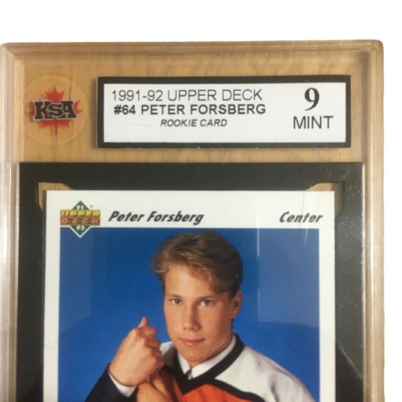 vintage PETER FORSBERG ROOKIE CARD GRADED MNT 9.0 MINT - Picture 2 of 6